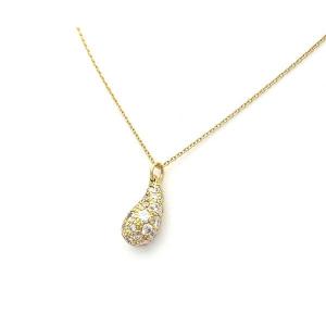 緑屋質屋】ティファニー ティアドロップネックレス ミディアム パヴェ