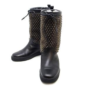 緑屋質屋】シャネル ロングブーツ #38 レザーxブラック【中古】 : 緑屋