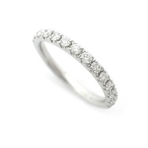 PT950 ハーフエタニティ ダイヤモンド ピンキーリング 0.11CT