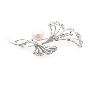 MIKIMOTO 真珠ブローチ Kofuku no ki MIKIMOTO Kofuku no ki akoya peal and diamond brooch | ACHACO