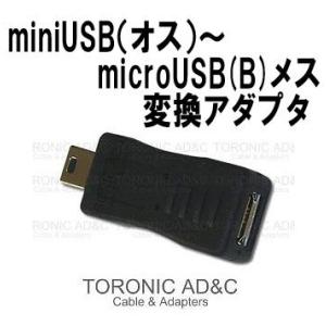 [2個セット] miniUSB オス microUSB B メス 変換アダプタ ah-2130 メー...