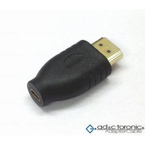 HDMI(オス)/microHDMI(メス) 変換アダプタ Reb-B (AD&C TORONIC) コネクタ microHDMI HDMI 変換 アダプタ ah-6916m メール便送料無料｜midoriya