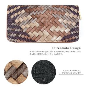 長財布 レディース メンズ メッシュ 型押し ...の詳細画像2