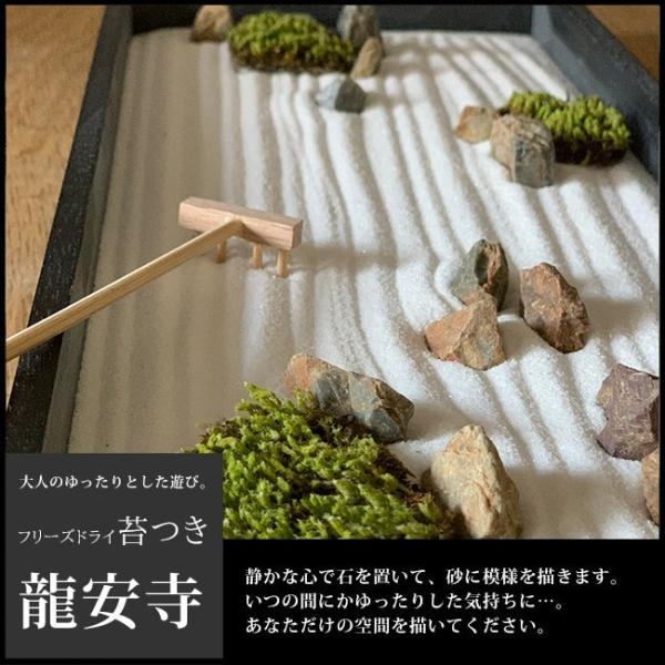 フリーズドライ苔 スナゴケ付 枯山水 キット 龍安寺 フリーズドライ苔つき セット インテリア