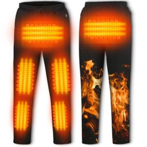 電熱パンツ 電熱ズボン 3段温度調整 6つヒーターパンツ 男女兼用 ヒーターパンツ 電熱 USB加熱パンツ USB給電 3段温度調整 急速発熱 防寒ズボン【海外出荷】
