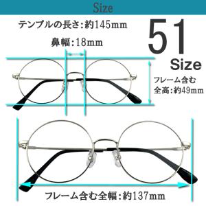 メガネ 度付き 度なし ラウンド 丸型 おしゃ...の詳細画像2