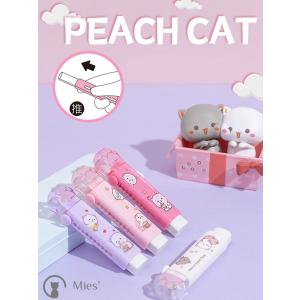 Mies' かわいい 猫 の デザイン ケース 消しゴム 2個セット 文房具 ねこ ネコ の 足 文具 大きい よく消える スティック 消しゴム ペン プレゼント｜mies-shop