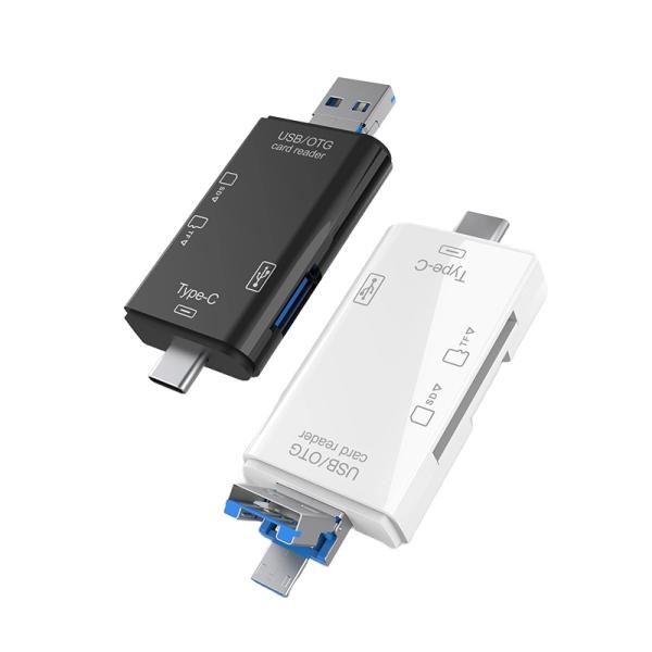 6in1 OTG USB2.0 カードリーダー 変換 アダプタ usb ハブ タイプｃ Type-c...