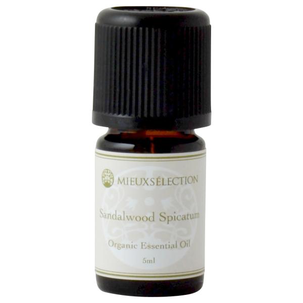 オーガニックエッセンシャルオイル サンダルウッド・スピカタム 5ml【メール便対象】
