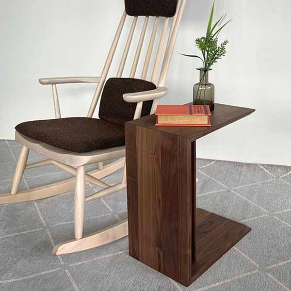 サイドテーブル タテ ヨコ 2way PM-02 天然木無垢材 F☆☆☆☆ ウォールナット天然木ウォ...