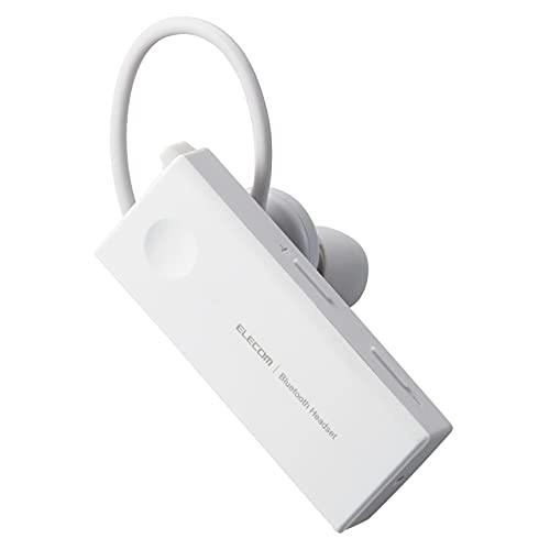 エレコム ヘッドセット Bluetooth 防水 IPX5対応 片耳 ハンズフリー通話 ホワイト L...