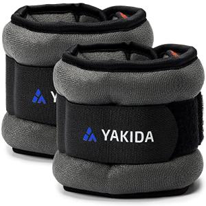YAKIDA最新アップグレード版アンクルウェイト おもり 筋トレ 足首 重り ウォーキング 在宅筋トレ ジョギング 男女兼用 1.0kgX2 ダ