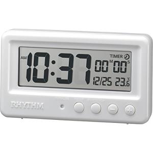 リズムRHYTHM 防水 タイマー デジタル時計 付き アクアプルーフ 白 8RDA72SR03｜migaru-315