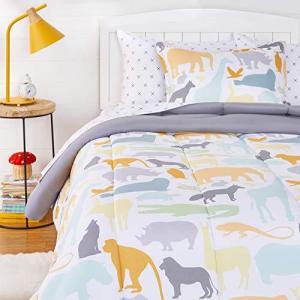 ベーシック 掛け布団寝具セット キッズ用 マイクロファイバー素材 アニマルサファリ ツイン