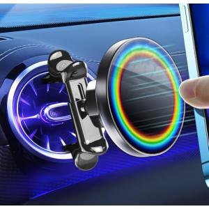2025革新/丸型送風口適応・超?磁力 Magsafe?? 車載 丸型エアコン ベンツ スマホホルダー 車 マグネット マグセーフ 車載ホルダー