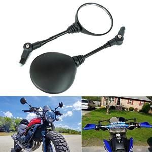 MAKGAGAAI オフロードミラー 可倒式ミラー 丸ミラー バイクミラー 折りたたみ 汎用 8mm 10mm正ネジ 左右セット レブル250用