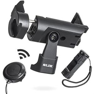 SLIK 三脚 スマホホルダー 360度回転 コンパクト収納