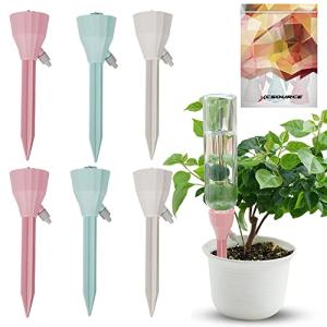 自動給水キャップ 水やり当番 植物 6個セット 自動水やり器 自動散水システム 水遣り器 水量調整 園芸用品 散水用品 灌漑 水やり 盆栽 野菜