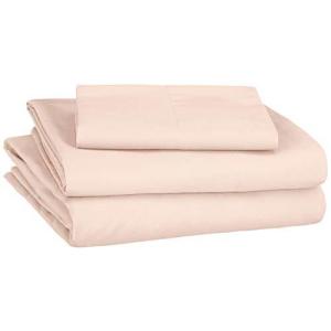  ベーシック ベッドシーツセット マイクロファイバー 伸縮性ポケット付き カーネーションブラッシュ US: ツインXL ・