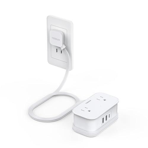 延長コード1m タイプc  電源タップ usb付き コンセントタップ 4個AC差込口 1typeC ...