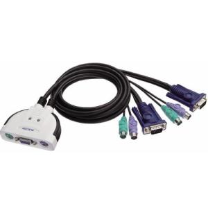 エレコム KVMスイッチ PS/2KVMスイッチ 2台 KVM-KP2N