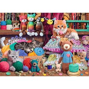 1000ピース ジグソーパズル ニットな子猫 ラベンスバーガー 17270 2 カラフル