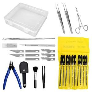 ホビー用工具 スターターセット 収納ケース付き デザインカッター ピンセット ヤスリ プラモデル 模型