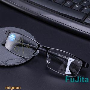 遠近両用メガネ 老眼鏡 ブルーライトカット ピ...の詳細画像2