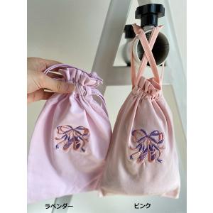 バレエ 小物 巾着袋 トウシューズ刺繍入りシュ...の詳細画像2