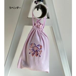 バレエ 小物 巾着袋 トウシューズ刺繍入りシュ...の詳細画像3