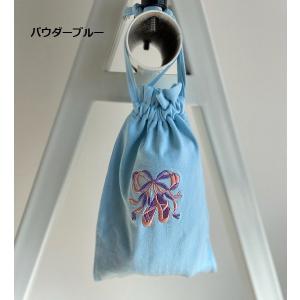 バレエ 小物 巾着袋 トウシューズ刺繍入りシュ...の詳細画像5