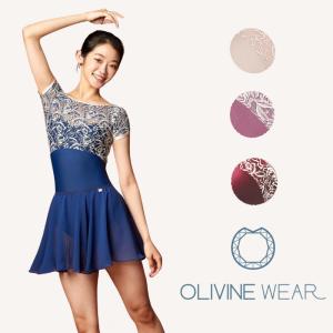 バレエ レオタード 大人 ジュニア 半袖 OLIVINE WEAR HERA