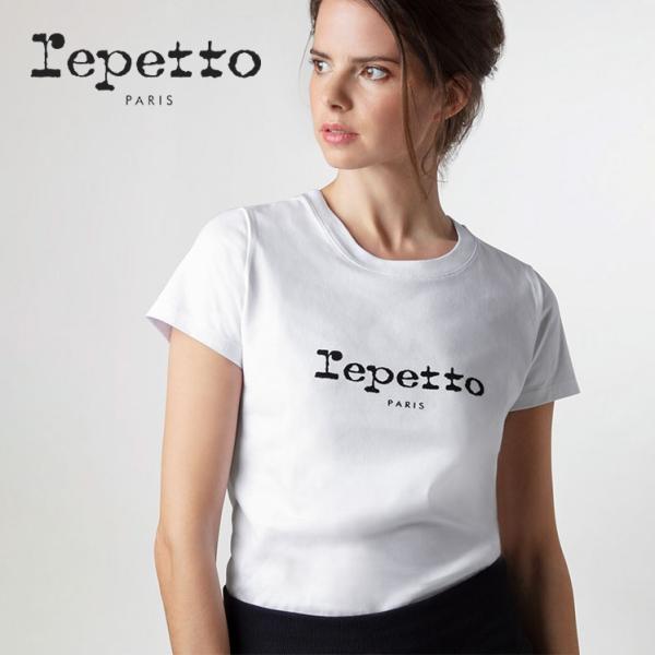 レペット repetto Tシャツ 半袖 ロゴ 白