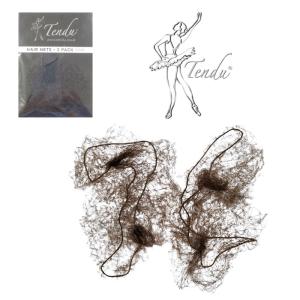 バレエ シニヨン ネット ヘアネット　黒　2枚入り タンデュ