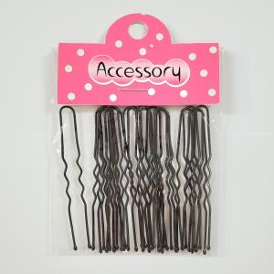玉付きUピン Uピン 黒 バレエ シニヨン ヘ...の詳細画像5