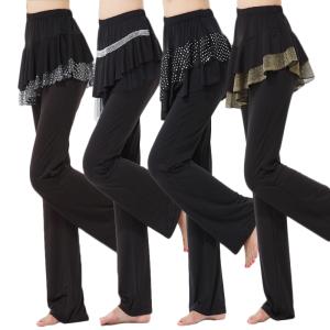ダンスウェア スカート付きパンツ ロングパンツ