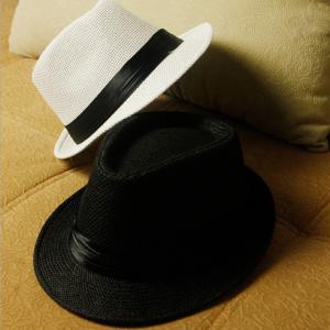 パナマ帽 麦わら帽子 ストローハット 中折れ帽子