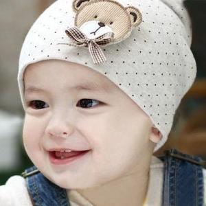 子供用 帽子 ニット帽 ビーニー 水玉模様模様 ニットキャップ アップリケ付き 赤ちゃん ベビー キッズ