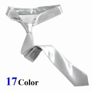 ネクタイ 無地 細身 カジュアル ソリッド 制服 コスプレ