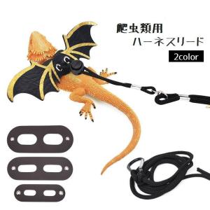 ハーネス リード 爬虫類 トカゲ ドラゴンの羽 紐