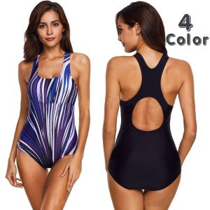 水着 ワンピース レディース カップ付き スイムウェア