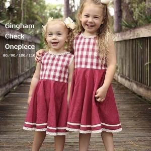 キッズワンピース ワンピース ノースリーブワンピース ギンガムチェック バイカラー 子供服 キッズ服 女の子用 膝丈 ノースリーブ フレア レース チ Top おとりよせ Com 通販 Yahoo ショッピング