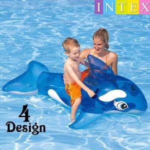 INTEX シャチフロート 浮き具 浮き輪 ビーチフロート 浮輪 取っ手付き 子供用 幼児用 サメ ワニ イルカ イヌ うきわ ウキワ 夏 プール 海｜mignonlindo