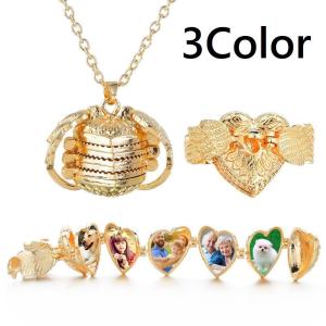 ペンダント ロケットペンダント ペンダントネックレス アクセサリー レディース ネックレス ハート 写真 おしゃれ かわいい ワンポイント ギフト プ