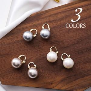 ピアス フレンチフックピアス フープ パール調 レディース アクセサリー ジュエリー ホワイト グレー シャンパン 上品 清楚 シンプル プレゼント