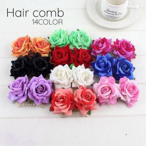 コーム かんざし ヘアアクセサリー ヘッドドレス コサージュ フラワーモチーフ お花 レディース 髪飾り 髪留め ヘアアレンジ 結婚式 パーティー お｜おとりよせ.com