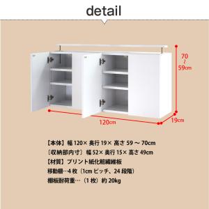 本棚 大容量 扉付き 収納庫 上置き スリム ...の詳細画像2