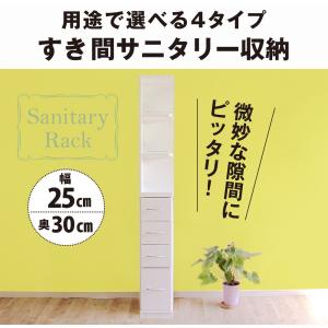 ランドリー収納 引き出し スリム 幅25 奥行...の詳細画像1