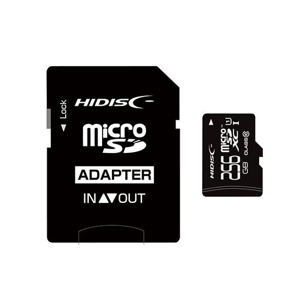 【新品】HIDISC microSDXCカード 256GB CLASS10 UHS-1対応 SD変換...