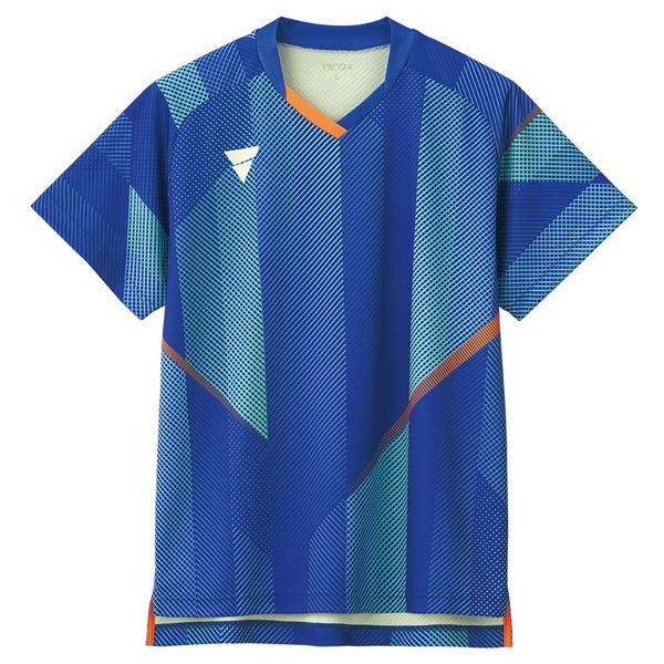 【新品】VICTAS（ヴィクタス） 卓球ゲームシャツ V-GS203 男女兼用 ブルー M